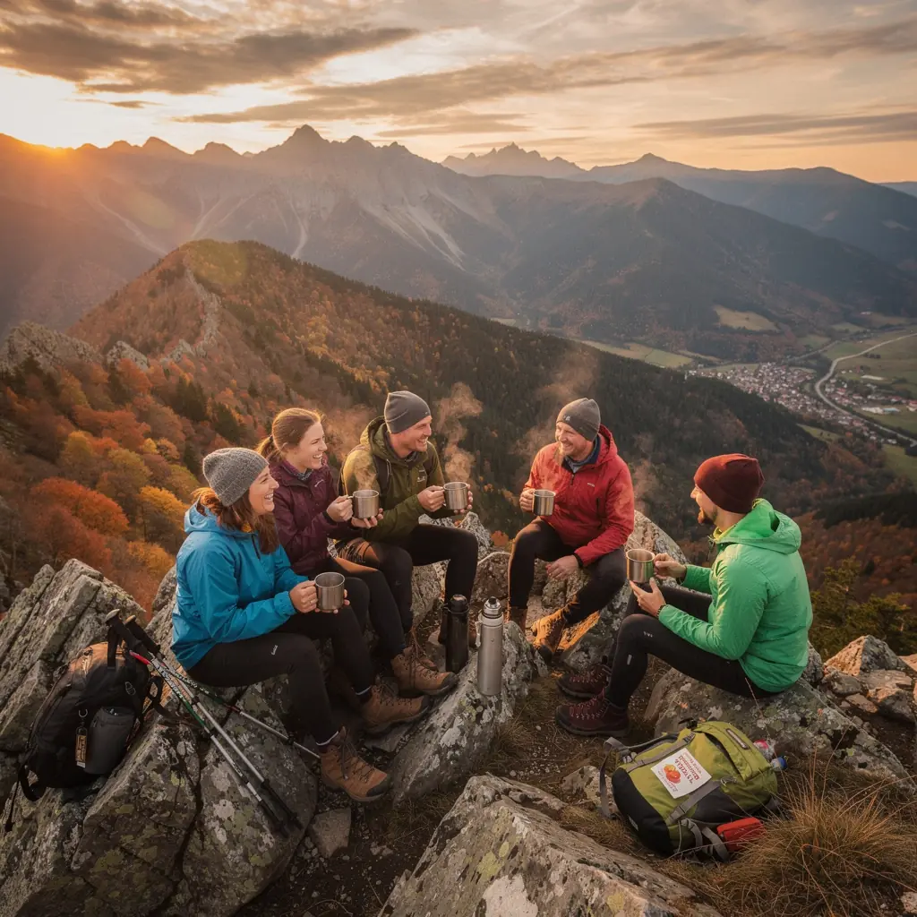 Jablká a škorica usporiadané na jesennom pozadí.