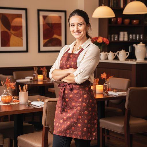 Jasné farebné jablká a škorica na pozadí, evokujúce jesennú atmosféru.